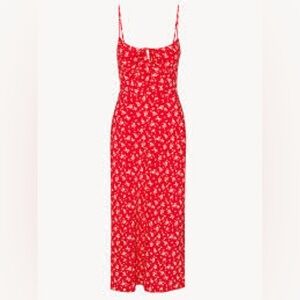 Signature | S | Red/Blue Floral Maxi Dress